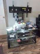 3-SHELF GLASS TV STAND