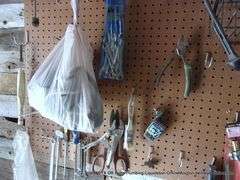 CONTENTS OF BOARD: COMBINATION WRENCHES, CRESCENT WRENCHES, SCREWDRIVERS