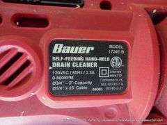 BAUER SELF FEEDING HANDHELD DRAIN CLEANER