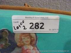 LOT (2): COWGIRL DESIGN CHAIR W/ COWHIDE, WOOD STOOL