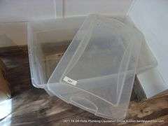 CLEAR POLY TOTE & SMALLER LID
