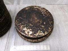 STACK OF LARGE STOVE DRUM COVERS, 34 QTY