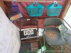 LOT: (2) CHAIRS, (3) BASKETS