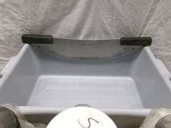 GREY DISH BASKET W/ VARIETY OF SEASONINGS