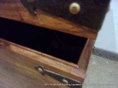 WOODEN W/ DARK FINISH CHEST