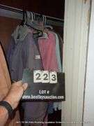 LOT: MIXED SIZED WOMENS SHIRTS, JEAN, NIGHT GOWN, COAT