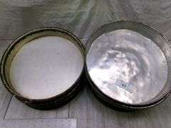 STACK OF LARGE STOVE DRUM COVERS, 7 QTY