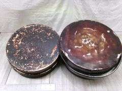 STACK OF LARGE STOVE DRUM COVERS, 7 QTY