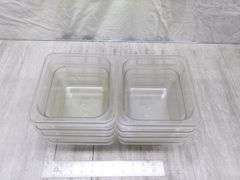 STACK OF 8 PLASTIC SMALL FOOD CONTAINERS