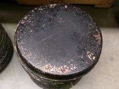 STACK OF LARGE STOVE DRUM COVERS, 34 QTY