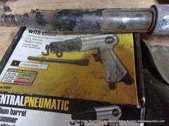 LOT: CENTRAL PNEUMATIC MEDIUM AIR HAMMER W/ CHISEL & DUO FAST TOOL