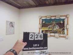 LOT (3): LIGHTING PAINTING ON VENEER WOOD, INDIAN LADY, NATIVE AMERICAN ON HORSE