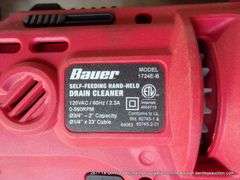 BAUER SELF FEEDING HANDHELD DRAIN CLEANER