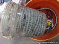 BUCKET: DRYWALL SCREWS AND SUMP PUMP