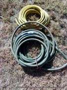 LOT: (2) GARDEN HOSES - GREEN & YELLOW