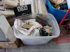 POLY TOTE: DOG LEASH ANCHORS, SCREWDRIVER PICKS, CONSTRUCTION SCREWS, ETC