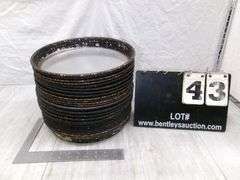 STACK OF LARGE STOVE DRUM COVERS, 24 QTY