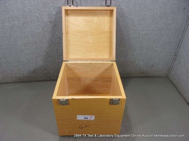 CUSTOM WOOD EQUIPMENT STORAGE CASE, 10" X 10" X 10"