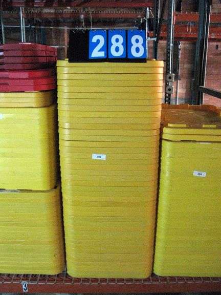 YELLOW TOTE LIDS, QTY 41