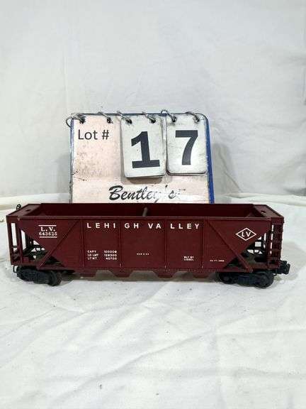 LIONEL 6436-25 VINTAGE O-GAUGE LEHIGH VALLEY MAROON QUAD HOPPER CAR