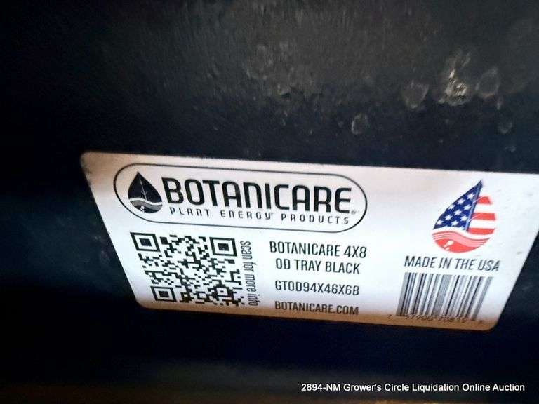 5 - BOTANICARE 4'X8' BLACK RACK TRAY W/ 6" DRAIN - 5 X MONEY