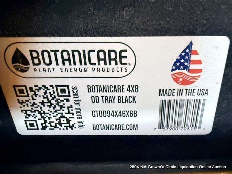 5 - BOTANICARE 4'X8' BLACK RACK TRAY W/ 6" DRAIN - 5 X MONEY