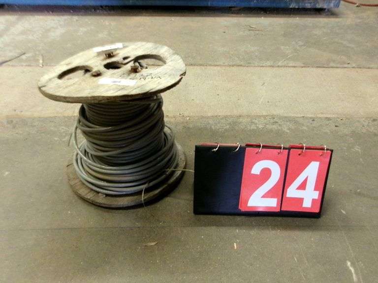 SPOOL: 4 AWG COPPER WIRE - GROSS WEIGHT 28 LBS