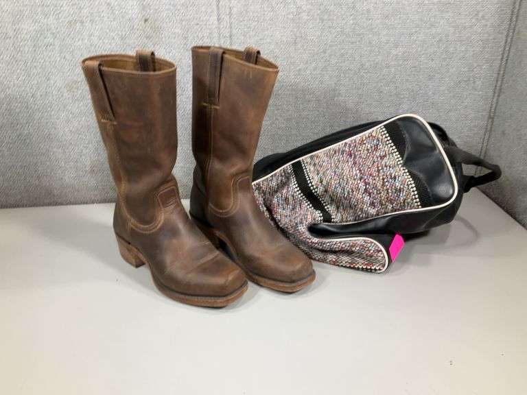 FRYE LEATHER BOOTS, 8-1/2