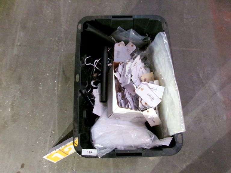 BLACK TOTE W/ MISC. ITEMS