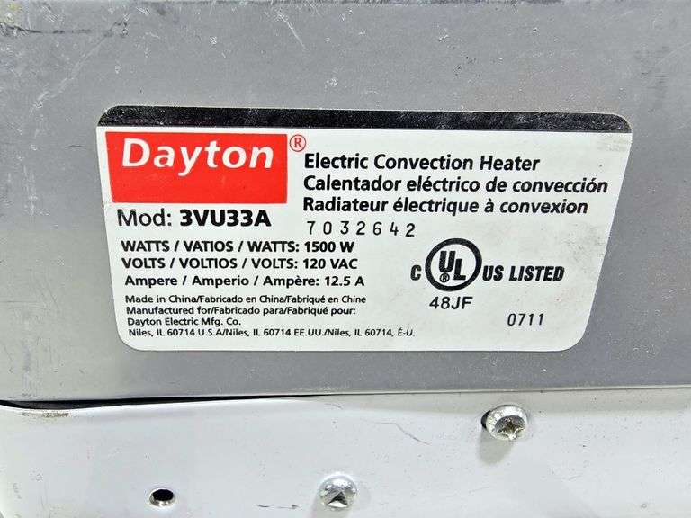 DAYTON SPACE HEATER, 3VU33A