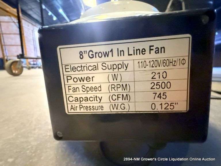 GROW 1 8" INLINE FAN