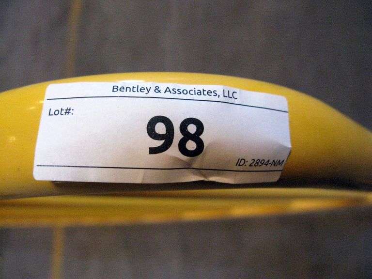 HEAVY DUTY YELLOW STEEL CROWD CONTROL BARRIER W/ CURVED LEGS