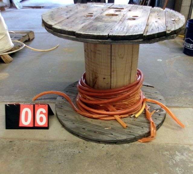 SPOOL: 35/KXMIL COPPER WIRE - GROSS WEIGHT 134 LBS