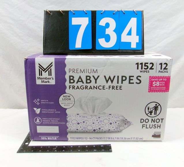 BOX OF PREMIUM BABY WIPES, FRAGRANCE FREE