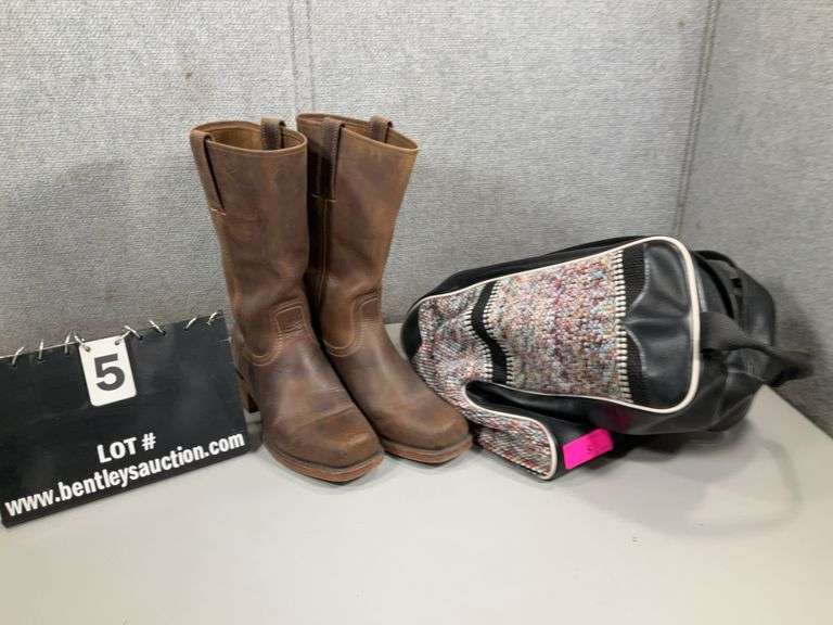 FRYE LEATHER BOOTS, 8-1/2