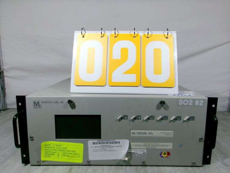 MONITOR LABS ML 9850B SO2 FLUORESCENCE ANALYZER