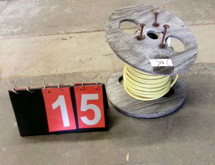 SPOOL: 4 AWG COPPER WIRE - GROSS WEIGHT 13 LBS