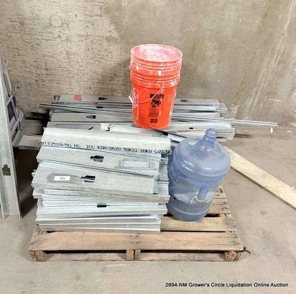 PALLET: GALVANIZED METAL AND MISC. ITEMS