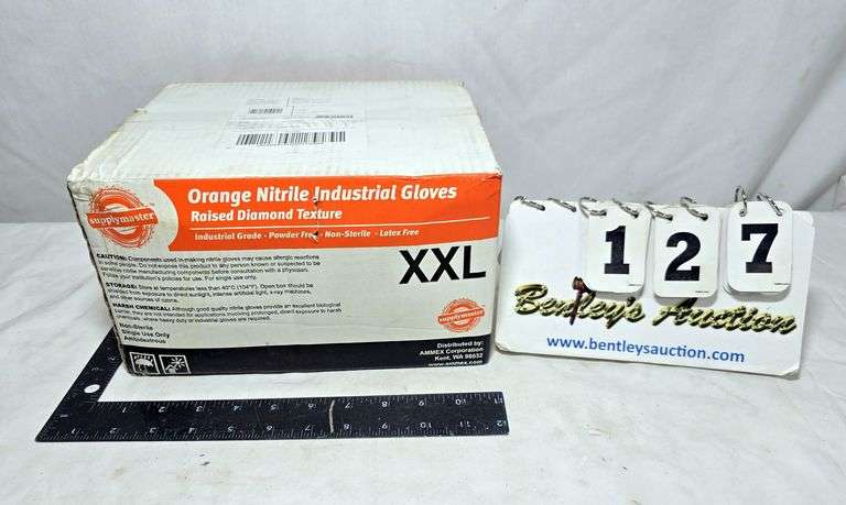 ORANGE NITRILE IND. GLOVES, SMDTON XXL