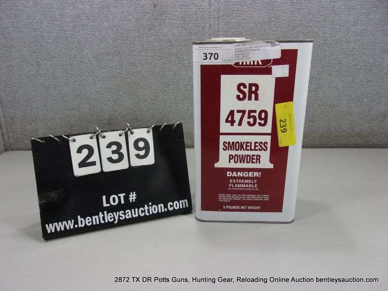 CAN IMR SR 4759 SMOKELESS POWDER - Bentley & Associates, LLC