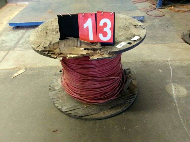 SPOOL: 4 AWG COPPER WIRE - GROSS WEIGHT 242 LBS