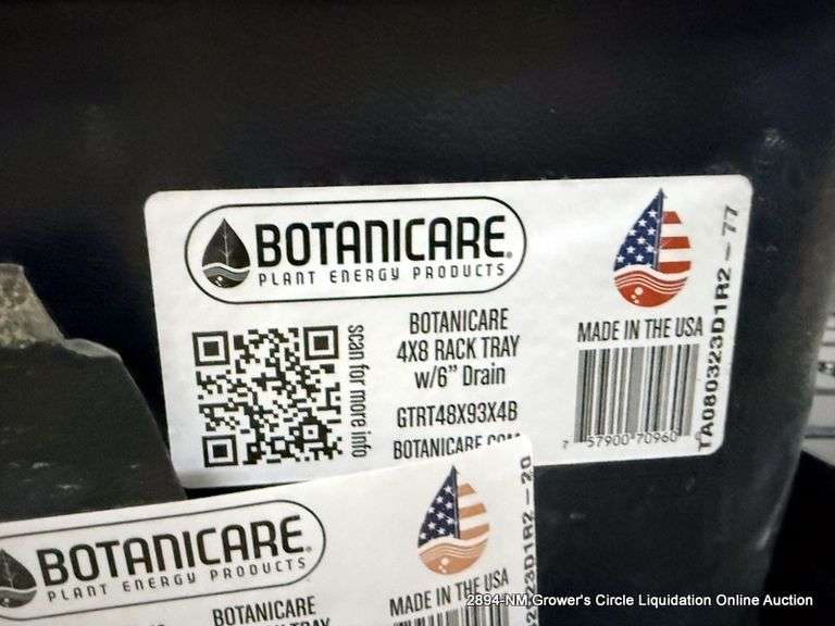 5 - BOTANICARE 4 X8 RACK TRAY W/ 6" DRAIN - 5 X MONEY