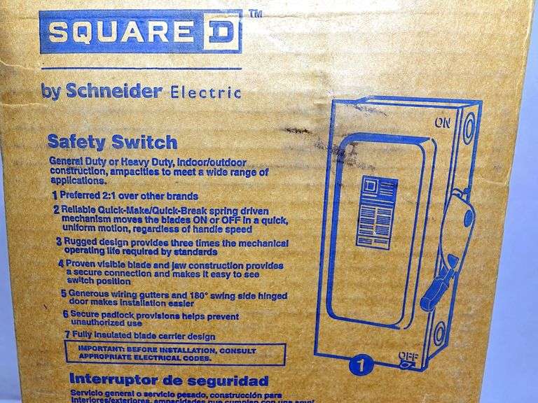 SQUARE D, 3.0 AMP NON-FUSIBLE DISCONNECT, HU361