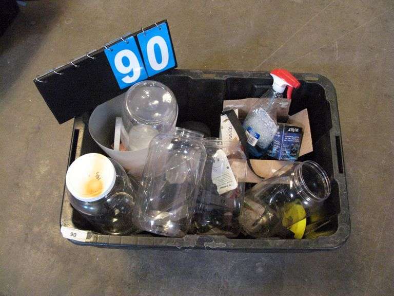 BLACK TOTE W/ MISC. ITEMS