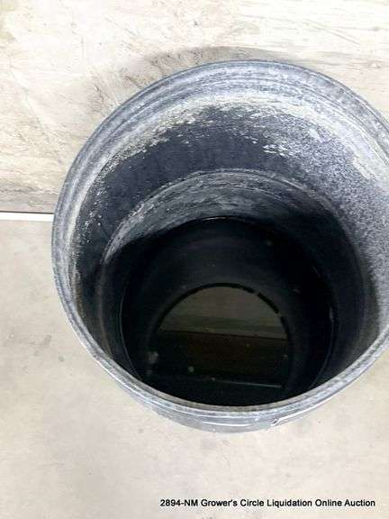 BLACK 55 GALLON PLASTIC DRUM