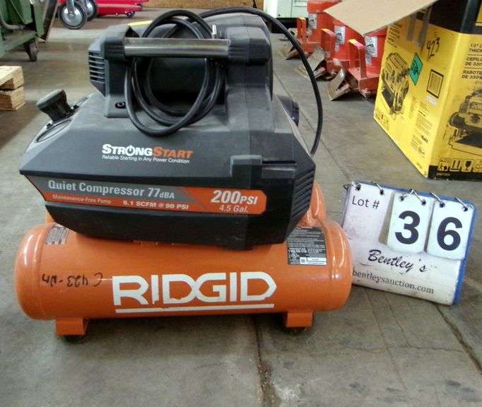 RIDGID OF45200SS STRONG START COMPRESSOR, 4.5 GALLON - Bentley ...