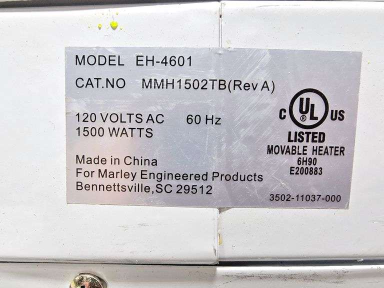 FAHRENHEAT SPACE HEATER, EH-4601