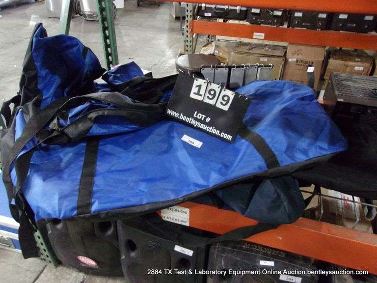 LOT: ASSORTED BLUE CANVAS EQUIPMENT BAGS