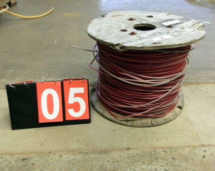 SPOOL: 8 AWG COPPER WIRE - GROSS WEIGHT 73 LBS