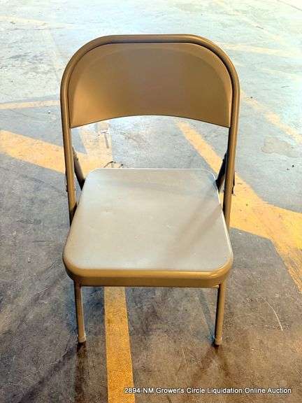 TAN METAL FOLDABLE CHAIRS (6X MONEY)